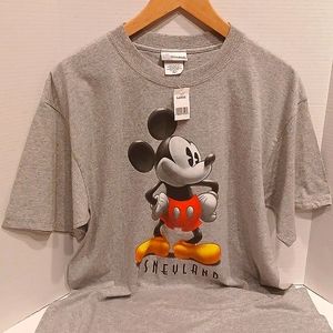 NWT Disneyland Resort Mickey Mouse Graphic Tee T-shirt Large Gray Unisex Disney